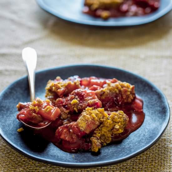 GlutenFree Strawberry Rhubarb Crisp