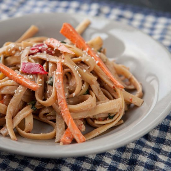 Cold Peanut Butter Pasta Salad