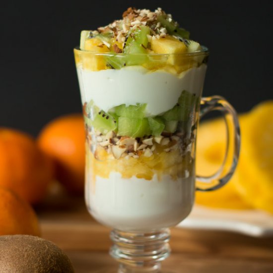 Kiwi and Pineapple Parfait