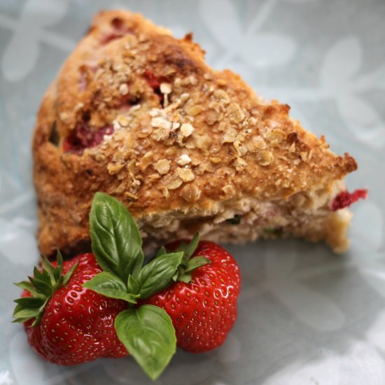 Strawberry and Basil Scones