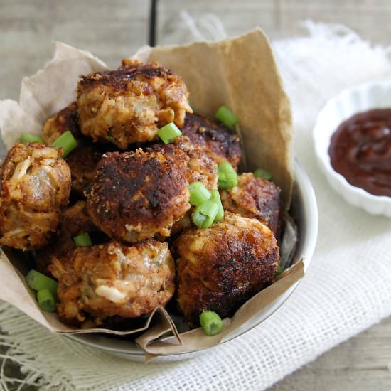 BBQ Chicken Pretzel Fritter