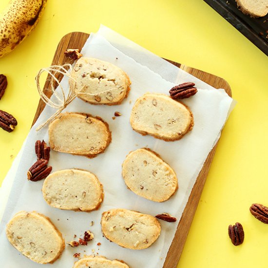 Vegan Banana Pecan Shortbread