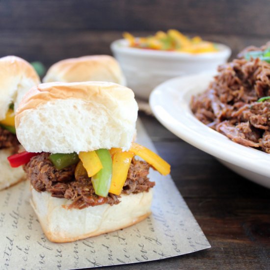 Crock Pot Thai Beef Sliders