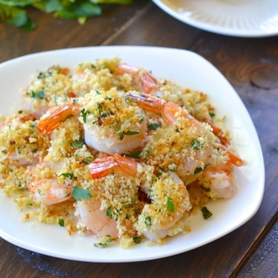 Baked Panko Lemon Shrimp