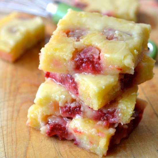 Gooey Lemon Raspberry Brownies