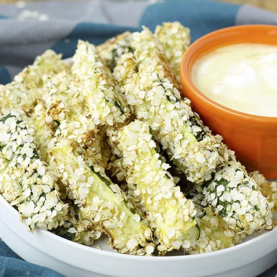 Quinoa Encrusted Zucchini Sticks