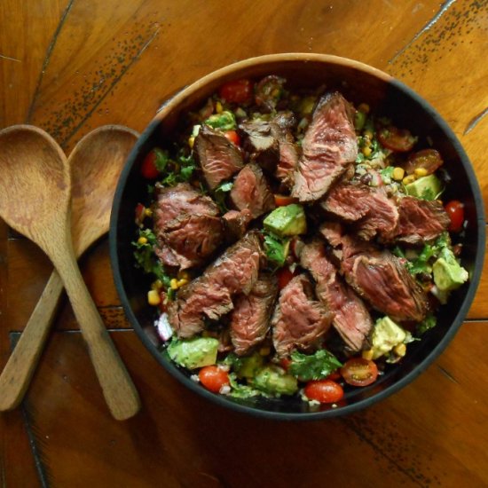 Chipotle-Inspired Salad with Steak