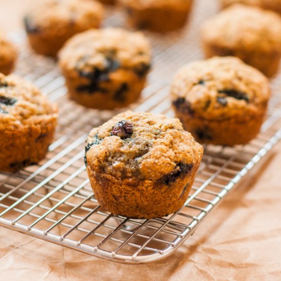 100% WW Blueberry Banana Muffins