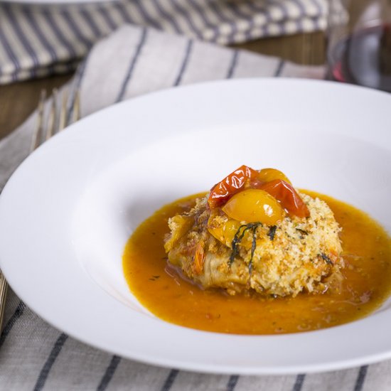 Eggplant Cherry Tomato Casserole