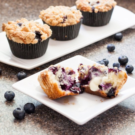 Bakery Style Blueberry Muffins