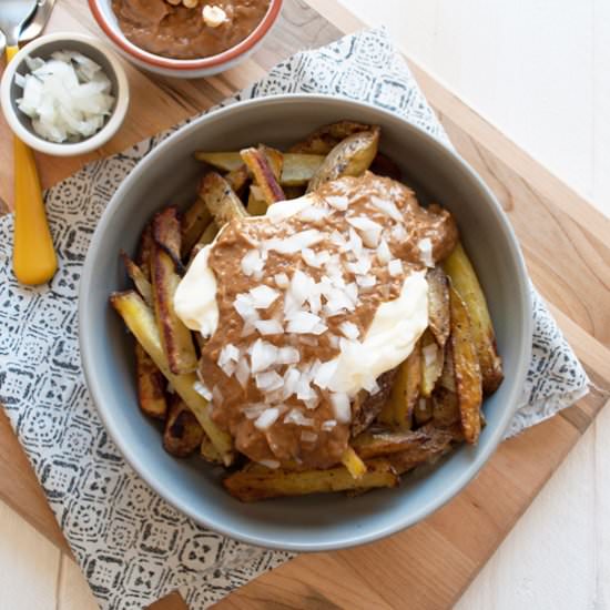 Oven Baked Fries with Peanut Sauce