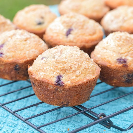 Bakery Style Blueberry Muffins