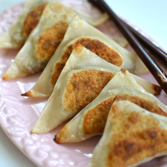 Beef Yaki Mandu (Fried Dumplings)