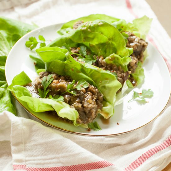 ASIAN LENTIL & MUSHROOM LETTUCE CUP