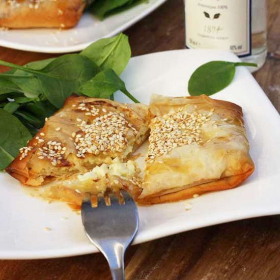 Feta Filo Pies with Honey