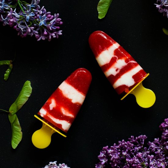 Strawberry Watermelon Yoghurt Pops