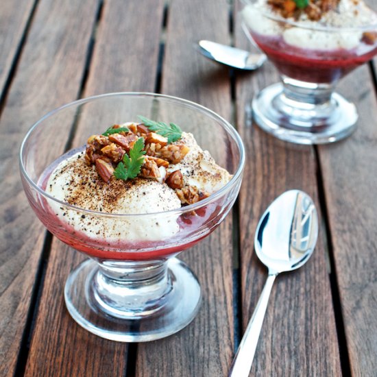 Rhubarb Trifle with Liquorice