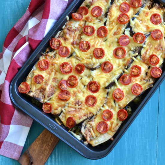 Eggplant and Pesto Baked Pasta