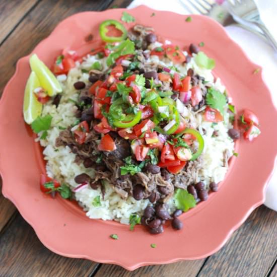 Crockpot Cuban Pork and Beans