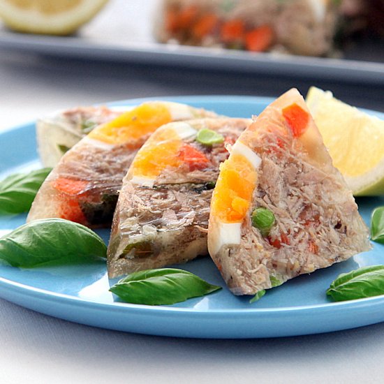 Jellied Turkey with Basil