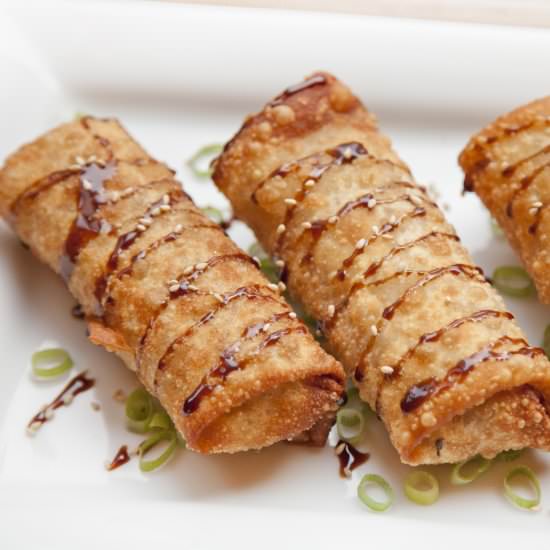 Pork Spring Rolls with Unagi Sauce