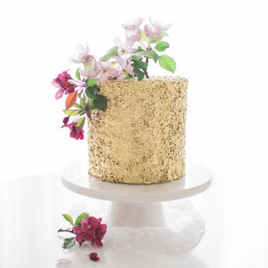 Gold Sequin Cake