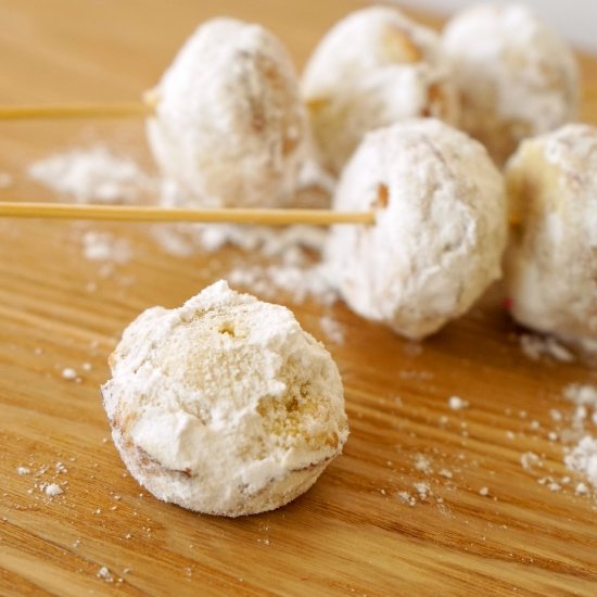 Mini Powdered Sugar Donut Ball