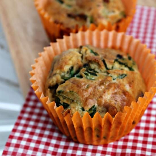 Bacon & Brie Muffins with Spinach