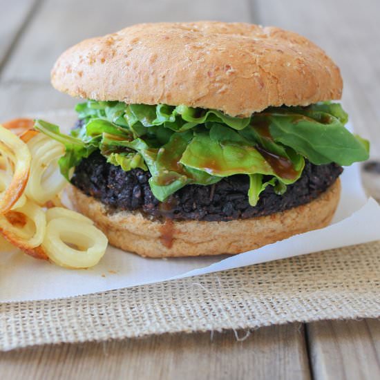 Portobello Black Rice Burger