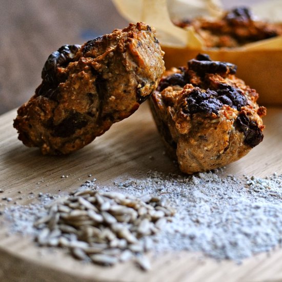 Rye Bread Muffins with Chocolate