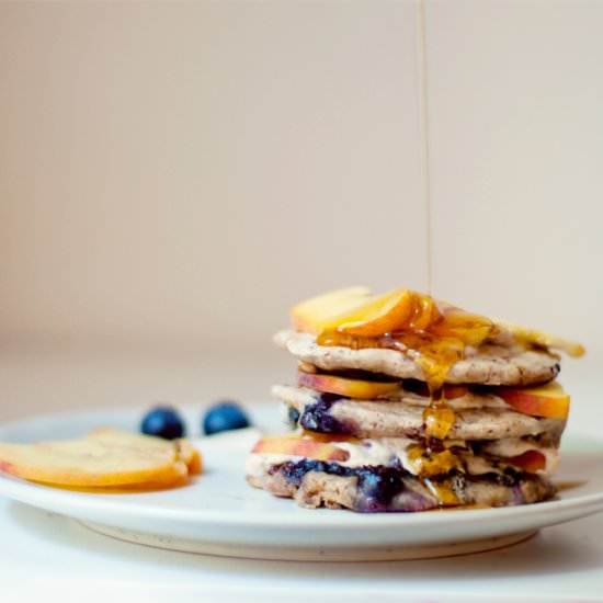 Stuffed Blueberry Pancakes