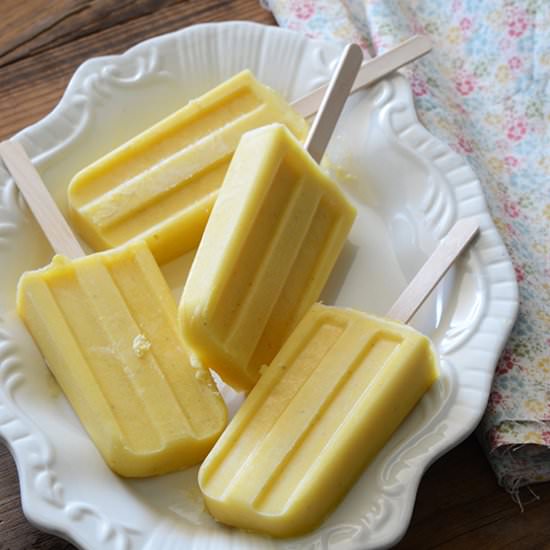 Vanilla Pineapple Popsicles