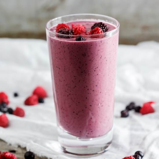 Coconut, Banana, and Berry Smoothie