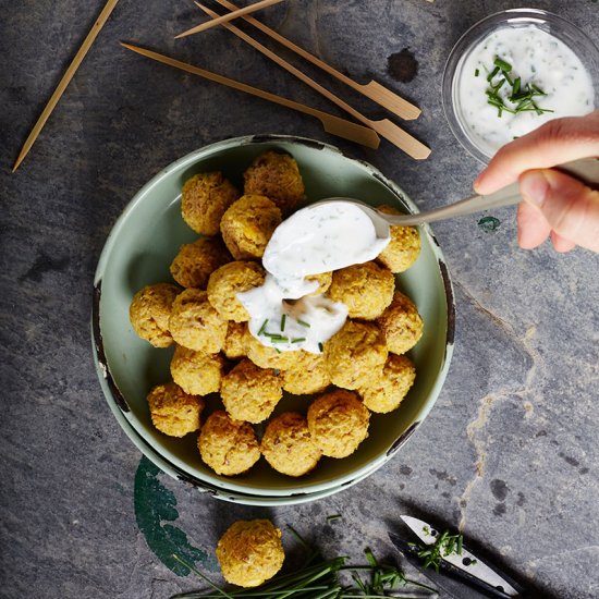 Chickpea and basmati rice balls