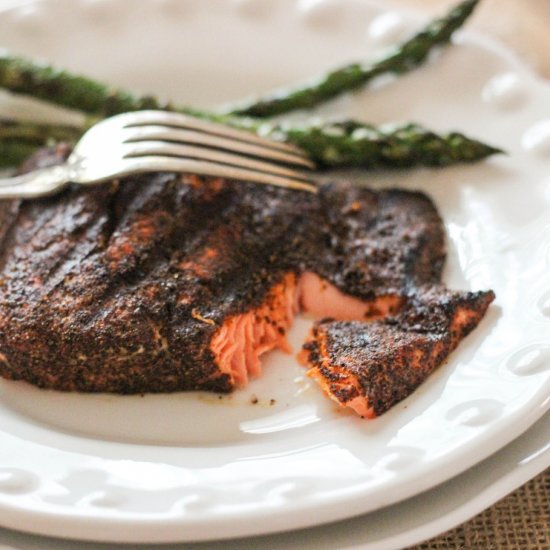 BBQ Rubbed Grilled Salmon