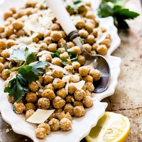 Parmesan + Herb Baked Chickpeas