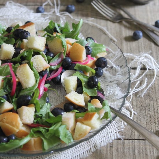 Pickled Blueberry Panzanella Salad