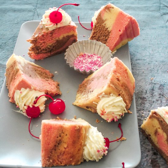 Neopolitan Marble cake