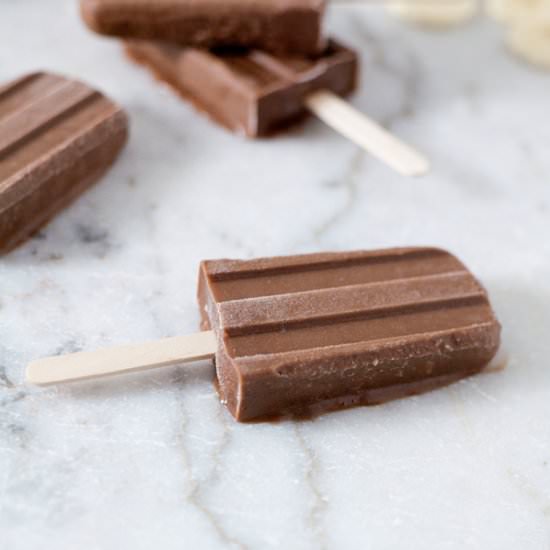 Banana Nutella Fudge Pops