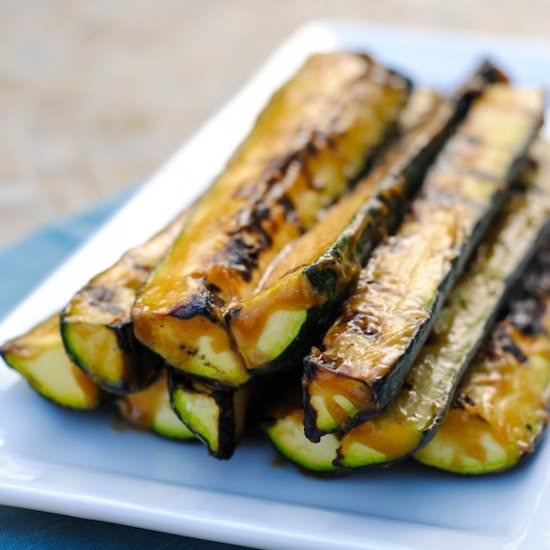 Miso-Glazed Grilled Zucchini