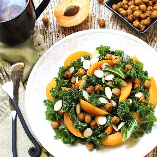 Kale Salad with Apricot & Chickpea