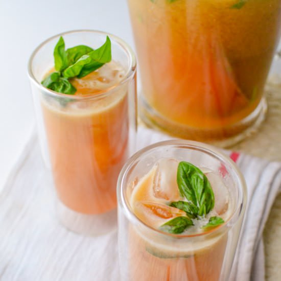 Peach Basil Iced Tea