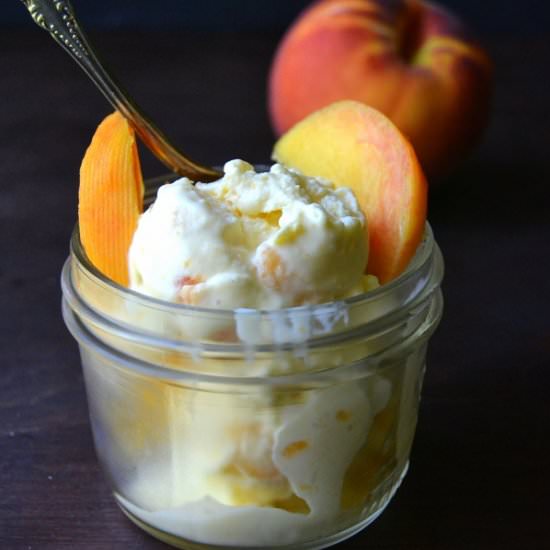 Peach Buttermilk Ice Cream