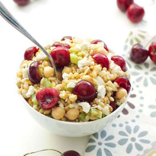 Barley, Chickpea, and Cherry Salad