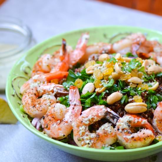 Shrimp-Quinoa Salad w/Ginger-Hemp