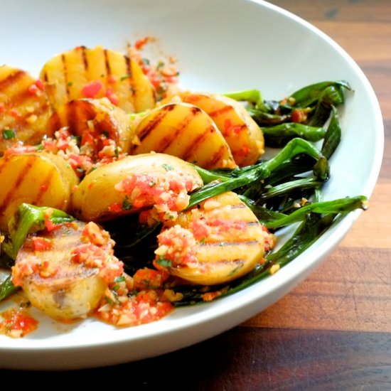 Grilled Potato Salad with Romesco