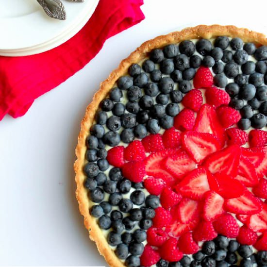 Patriotic Fruit Tart