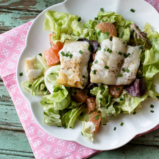 Cod with Grapefruit Salad