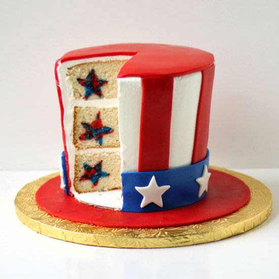 Uncle Sam Hat Surprise Cake