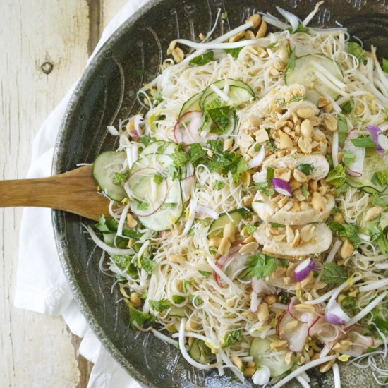 Healthy Brown Rice Noodle Salad